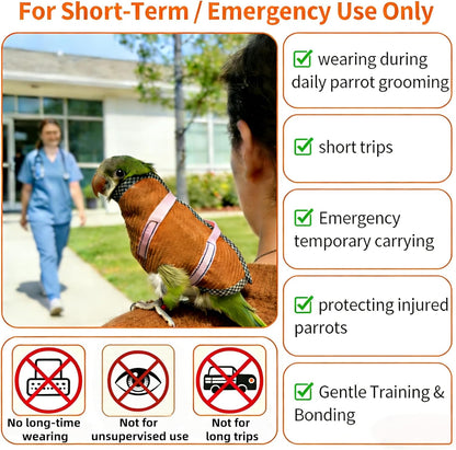 Portable Bird Carrier Bag, Escape Resistant Parrot Carrier Bag Harness - photo 2