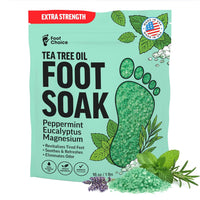 Tea Tree Oil Foot Soak with Epsom Salt - For Toenail Repair, Odor Elimination & Softening Calluses - Soothes Tired, Sore Feet & Itchy Skin - Made in USA, 16 oz