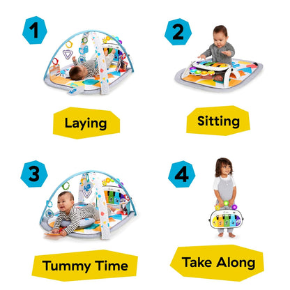 4-in-1 Music and Language Play Gym and Piano Tummy Time Activity Mat - photo 2