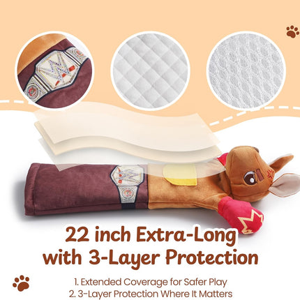 Cat Wrestling Glove, 22 inch Karate Kitty Puppet with 5 Catnip Pouches & 3 Layer Resistant Protection, Interactive Cat Puppet Wrestler with Treat Pocket for Boredom Relief & Mental Stimulation