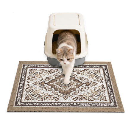 24"x15" Cat Litter Mat Non-Slip Washable Litter Box Mat