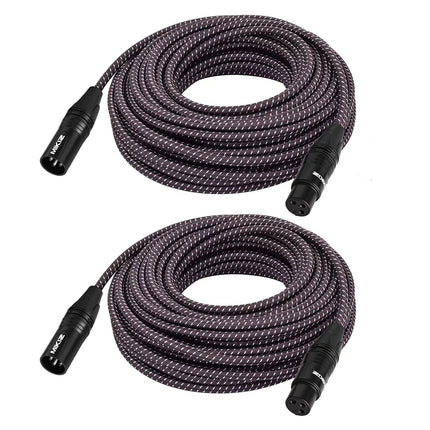 XLR Cables Braided for Microphone 6 Feet 6 Packs