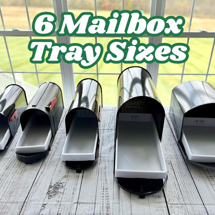 EZ Mail Tray™ – Mailbox Tray Insert & Extender – Slide Out Mailbox Tray for Easy Retrieval – Keeps Mail Dry – 6 Sizes for Custom Fit – Durable & Weather-Resistant – Made in USA (Large: 7" x 18.5")