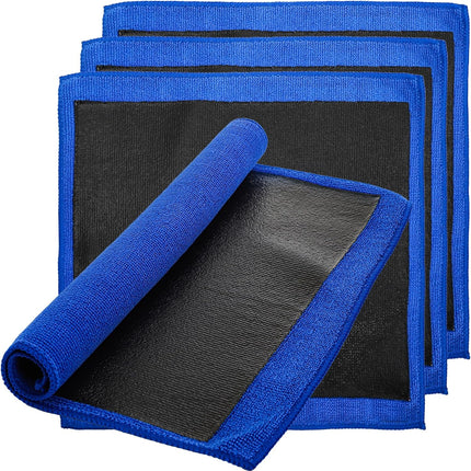 Okllen 4 Pcs Clay Towel Auto Detailing for Cars, Premium Microfiber Clay Bar Towel 12 x 12 Inch (30.5x30.5cm), Blue