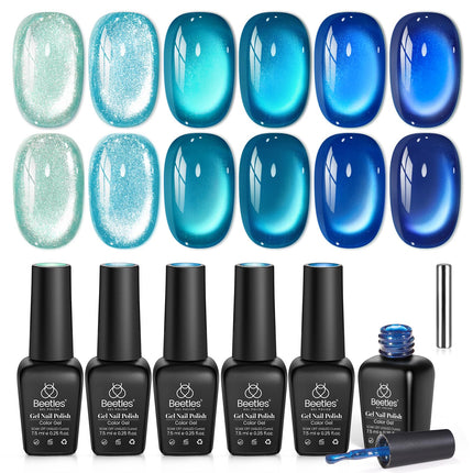Jelly Gel Nail Polish Set, 6 Colors