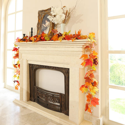 Paquete de 5 guirnaldas de hojas de otoño, decoraciones para el hogar