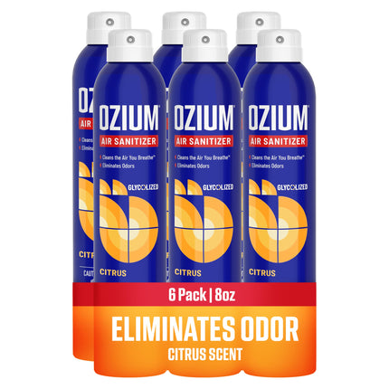 Spray sanitizante de aire y eliminador de olores de 8 Oz.