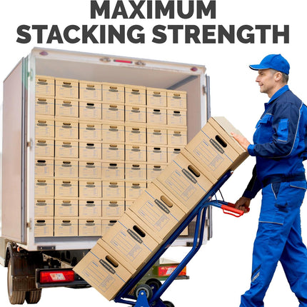 Bankers Box Small Classic Moving Box 10 Pack, Reinforced Handles, Tape-Free Assembly, Box with Lid, 15-In x 12-In x 10-In (7714901)