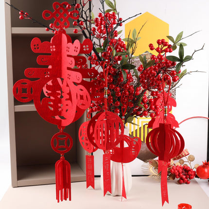 10 Pcs Chinese Lunar New Year Decorations 2026 Chinese Hanging Decoration Spring Festival Lucky Hanging Tree Ornaments for Asian China Lunar New Year Party Wedding Home Decor