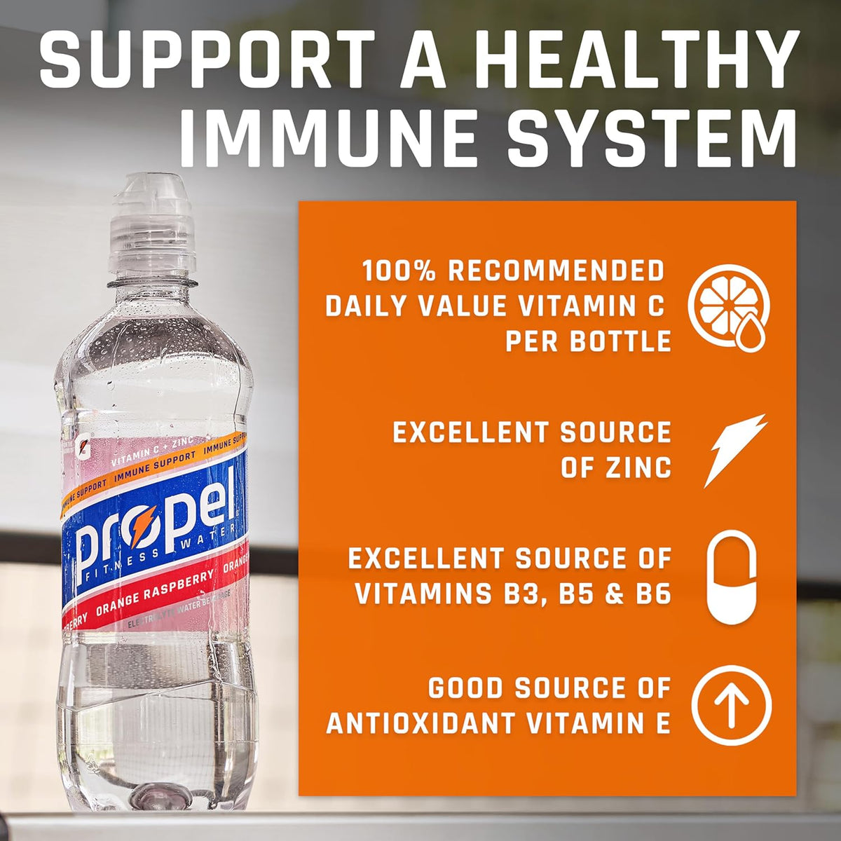 Immune Support with Vitamin C + Zinc, 3 Flavor Variety Pack, 16 Fl Oz (Pack of 12) - photo 4