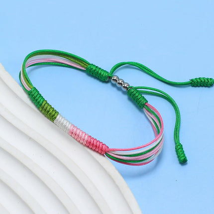 LAMIBEE LGBTQIA Pride, Bisexual, Pansexuality, Asexual, Lesbian, MLM Progress Flag Code Bracelet, Boho Style Rope Women Men Thread for Him Her, Pride Month