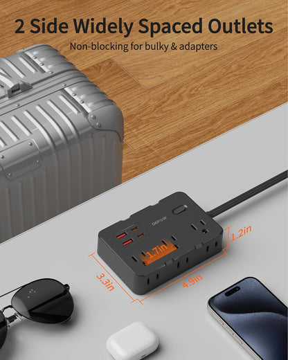 Surge Protector Power Strip, 3 FT Extension Cord with 6 AC Outlets 4 - photo 4