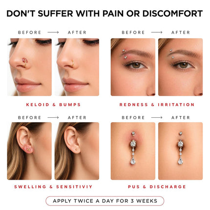 Piercing Aftercare Spray | Ear Piercing Cleaner 8oz | Saline Spray for Piercings; Saline Solution for Piercings; Aftercare of Pierced Ear, Septum, Belly, Nose, Body; Pierce Cleaner Salt Mist Solution