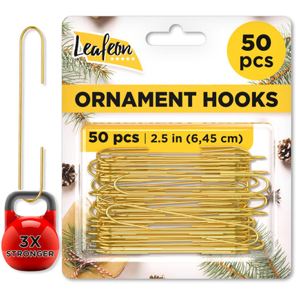 50 Pack Christmas Ornament Hooks – Great Ornament Hangers for Christmas Tree Decoration (Silver)