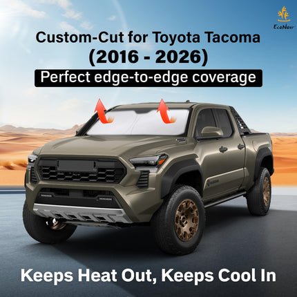 Windshield Sunshade Compatible for Toyota Tacoma 2016-2025 2026 - photo 2