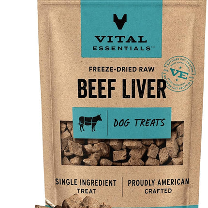 Freeze Dried Dog Treats | Beef Liver, Single Ingredient | Premium Quality | Grain Free Training Treats for Dogs, 2.1 oz Bag