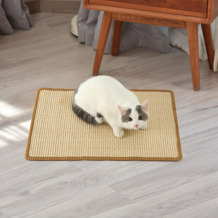 Cat Scratcher Mat, 23.6 X 15.7 Inch Natural Sisal Cat Scratch Mat