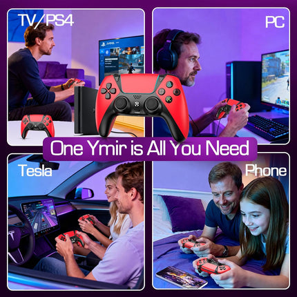 Replacement for Luna Controller Fire Stick TV PC Tablet,Wireless Game Control with No Drift ALPS Joysticks,2 Back Paddles Turbo, 1200mAh Built in 1200 mAh Battery, Great Value Controllers, Red