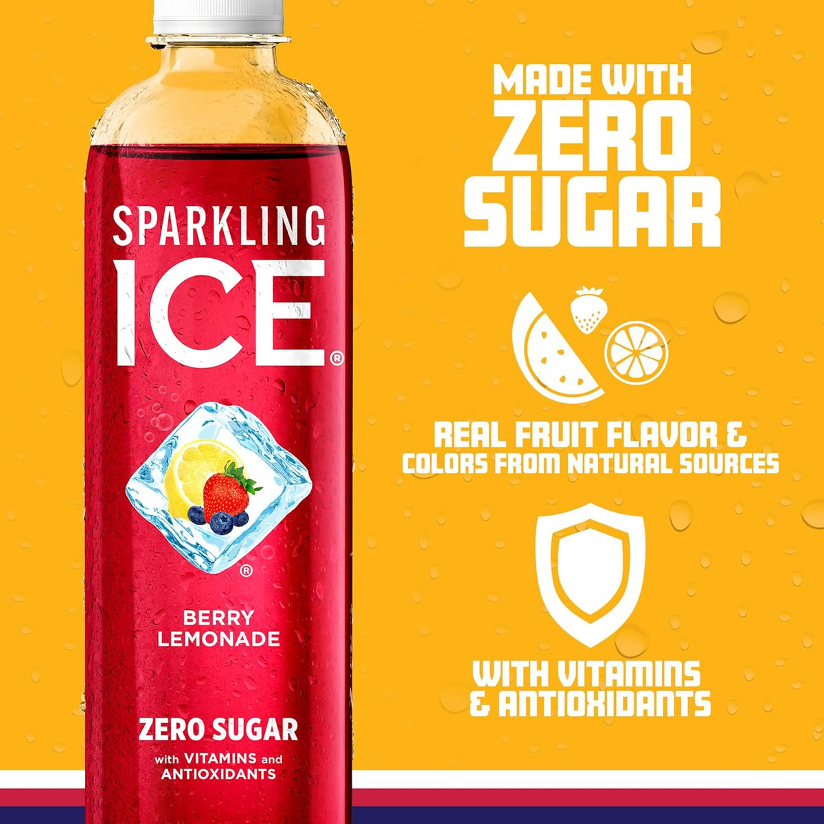 Berry Lemonade Sparkling Water, Zero Sugar Flavored Water, with Vitamins and Antioxidants, Low Calorie - photo 4