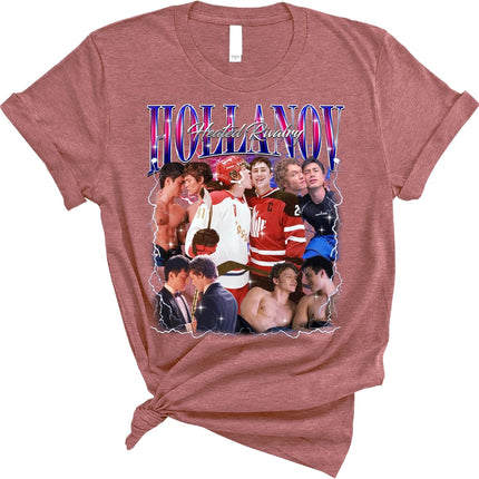 Heated Hockey Rivalry Love T Shirt Retro Romance Sports Theme Casual Short Sleeve Street Style Tee