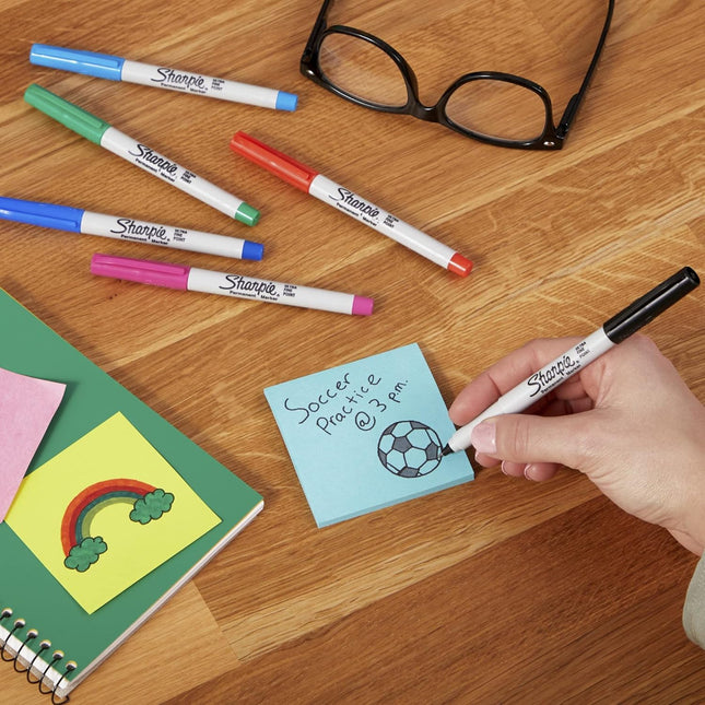 SourceToHome FuenteACasa Sharpie Permanent Markers, Ultra Fine Point, Black — Home & Lifestyle