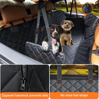 Dog Car Seat Cover for Pets 100% Waterproof Seat Cover Hammock 600D Heavy Duty Scratch Proof Nonslip - photo 2