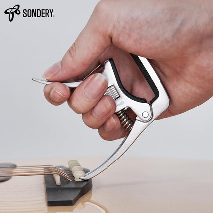 Sondery Capo Professional for Acoustic and Electric Guitars, Trigger Tension Adjustable