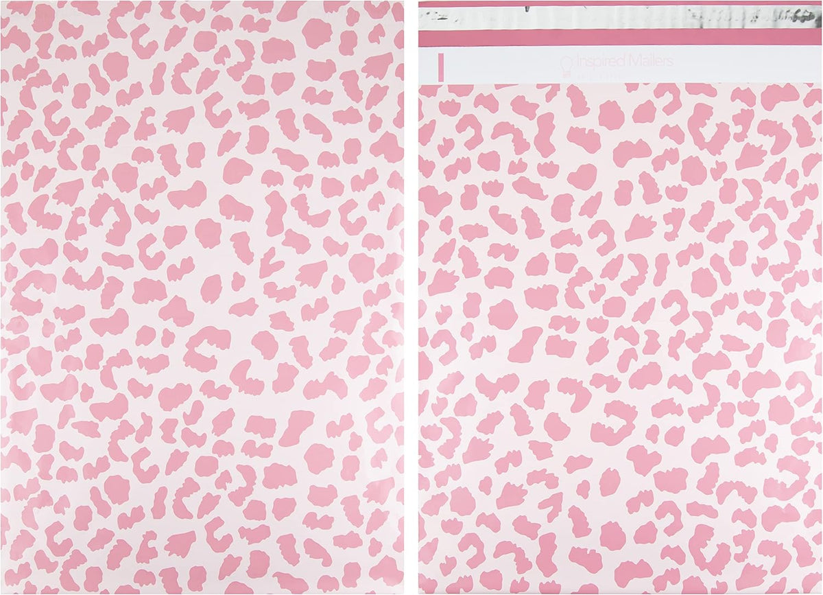 Large Poly Mailers 14.5 x 19 - 50 Pack - Rose Gold Cheetah Design - photo 3