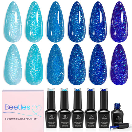 Jelly Gel Nail Polish Set, 6 Colors