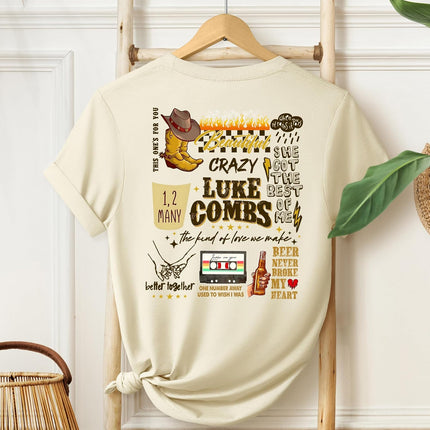 Combs Retro Music Tshirt - Country Concert Outfit, Western Party Longhorn Rodeo T Shirt, Unisex Adult Size S – 2XL