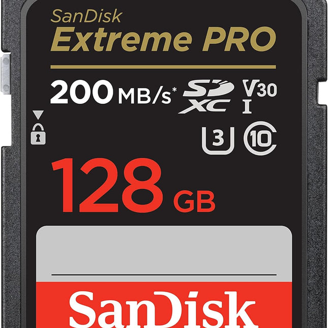 SDXC UHS-I Memory Card, 128GB, C10 U3 V30