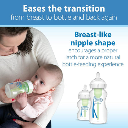Dr. Brown’s Natural Flow Level 1, Wide-Neck Baby Bottle Nipple, Slow Flow, 100% Silicone, 2 Pack, 0m+