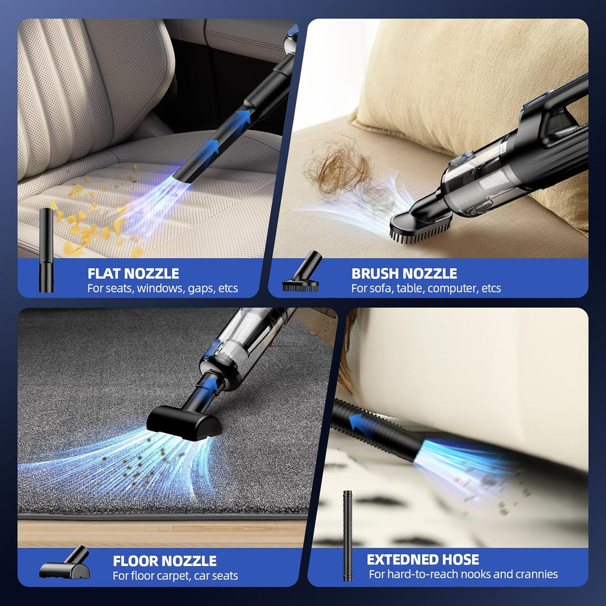 Portable Cordless Car Vacuum and Air Duster - photo 4