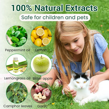 Cat Repellent Outdoor & Indoor Cat Deterrent Balls, Natural Essential Oil Cat Pee Deterrent for Yard, Garden, Furniture & Countertops, Long Lasting & Weatherproof Cat Repellent Pellets, 12 Pcs