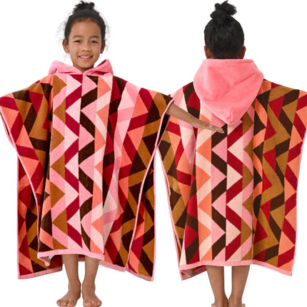 Toddler Hooded Towel Wrap, 3-10 Years, 100% Cotton,Daisy