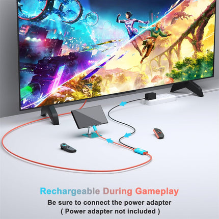 Switch 2 Dock,(Plug-and-Play) 4K@60HZ 6.6 ft,USB C to HDMI Replacement Cable for Nintendo Switch Dock,Portable Travel TV Base Adapter ＆ Travel NS2 Docking Station Cord Compatible with Nintendo Switch