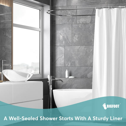 Clear Shower Curtain - 72x72 Odorless Plastic with Magnets, Washable Long Bathroom Curtain - PEVA Waterproof Bath Curtain, Rust-Proof Bathroom Essentials