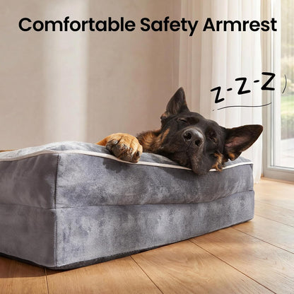 Orthopedic Memory Foam Pet Sofa Bed, 44-Inch Gray - photo 3