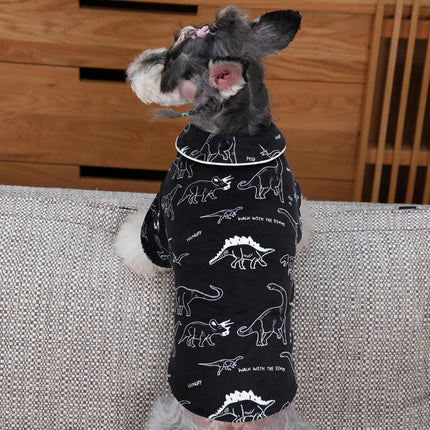 CuteBone Two-Leg Velvet Pet Pajamas Girl Dog Clothes - Soft, Cozy, and Stretchy Boy Pjs for Small, Medium Dogs and Cats Winter Sleepwear Apparel LTP08L