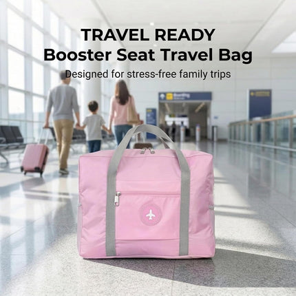 Backless Booster Seat Travel Bag - Booster Seat Bag For Airport - Booster Seat Cover For Airplane Travel (pink)
