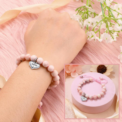 Sereney Birthday Gifts for Girls, Beaded Bracelets as 1/2 1 2 3 4 5 6 7 8 9 10 11 12 13 14 15 16 Year Old Birthday Gift, Adjustable Cross/Pearl Bracelet as Happy Birthday Gifts for Daughter