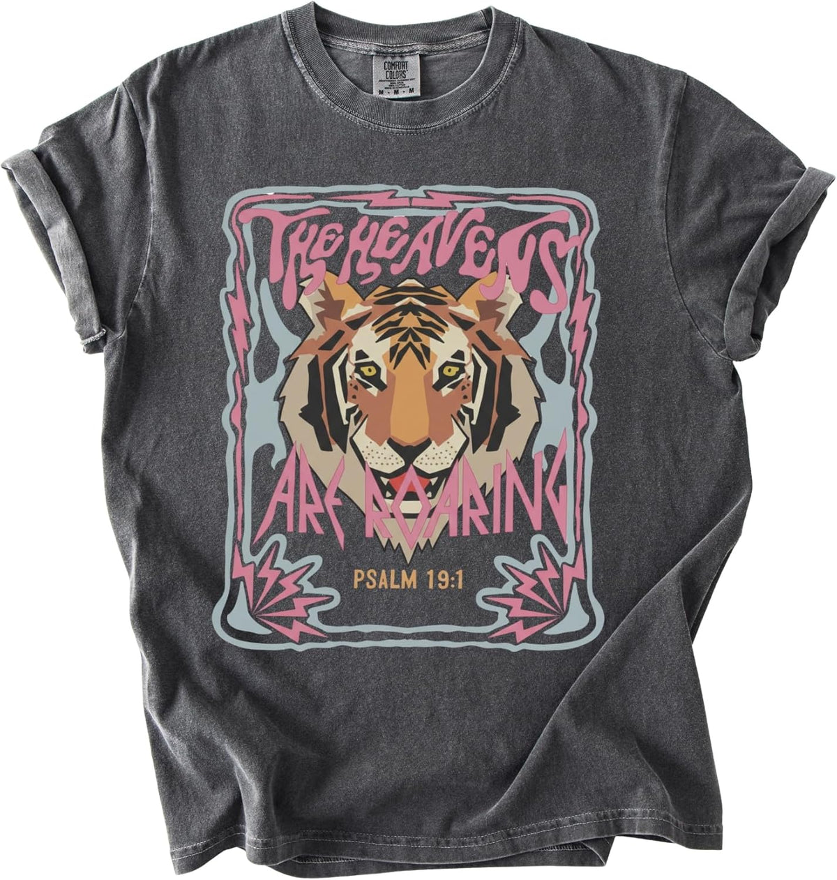 The Heavens are Roaring Tiger Psalm 19:1 Tee – Bold Christian Faith Graphic T-Shirt