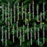 25PCS Christmas Icicle Ornaments,Acrylic Crystal Clear Icicle for Xmas Tree