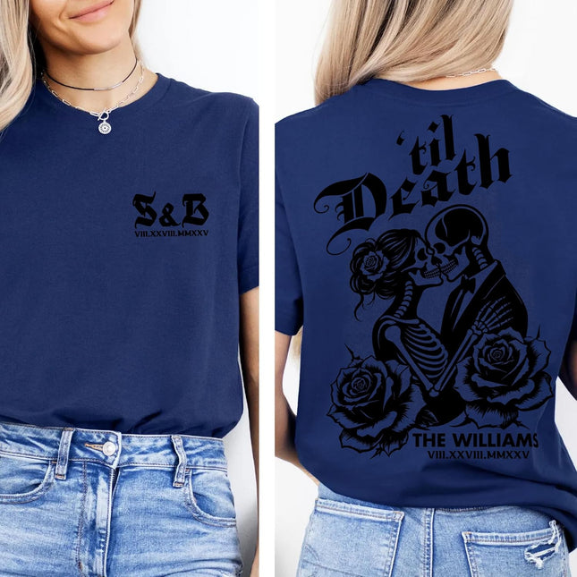 Mr and Mrs Shirts: Custom Roman Numeral Initials or Name