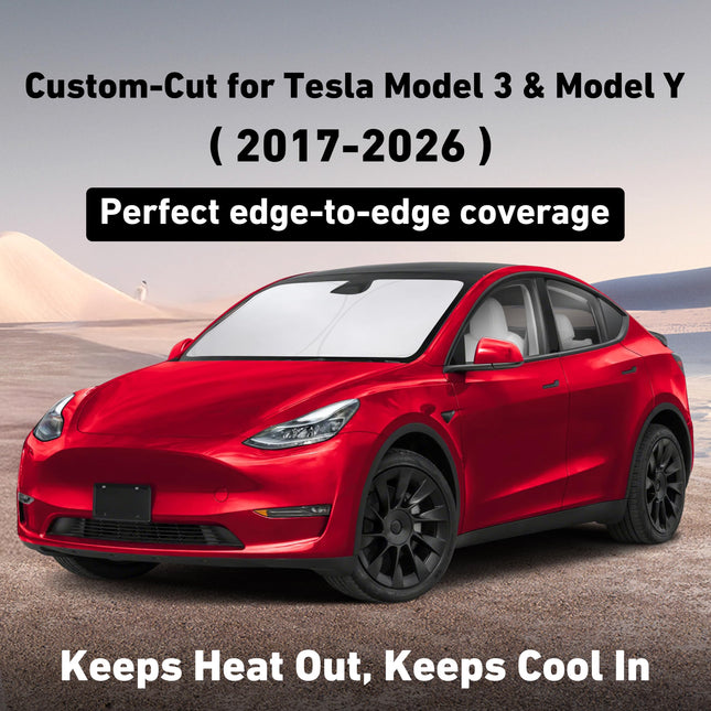 Windshield Sun Shade Compatible with Tesla Model 3 & Model Y - photo 2
