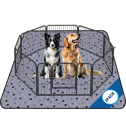 Washable Pee Pads for Dogs, Ultra-Absorbent, 2 Pack 36"x41" Gray