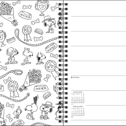 PEANUTS® 2027 Monthly/Weekly Coloring Calendar with Stickers to Color