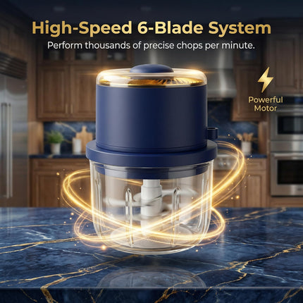 350ml Electric Mini Garlic Chopper Set, 2026 New Small Garlic Chopper Mincer, Food Chopper Tool, USB Rechargeable, Wireless Veggie Grinder, for Mashing Onion, Garlic, Chili, Ginger (Gold)