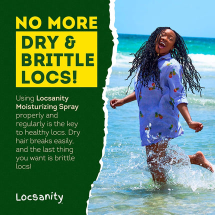 Loc Spray - Locsanity Daily Moisturizing Rosewater & Peppermint Spray for Locs, Dreadlocks - Lightweight Frizz Control Hair & Scalp Moisturizer - Natural Loc Care (4 fl oz)