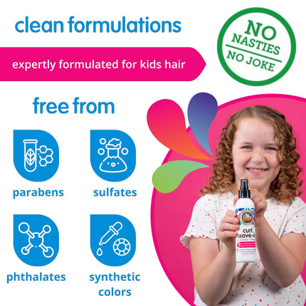 SoCozy Leave In Conditioner Spray (5.2 Fl Oz) Paraben-Free Detangler for Kids' Curly Hair, Deep Conditioner & Tangle-Free Curls, Gentle & Nourishing with Keratin, Vitamin B5, Olive Oil & Jojoba Oil